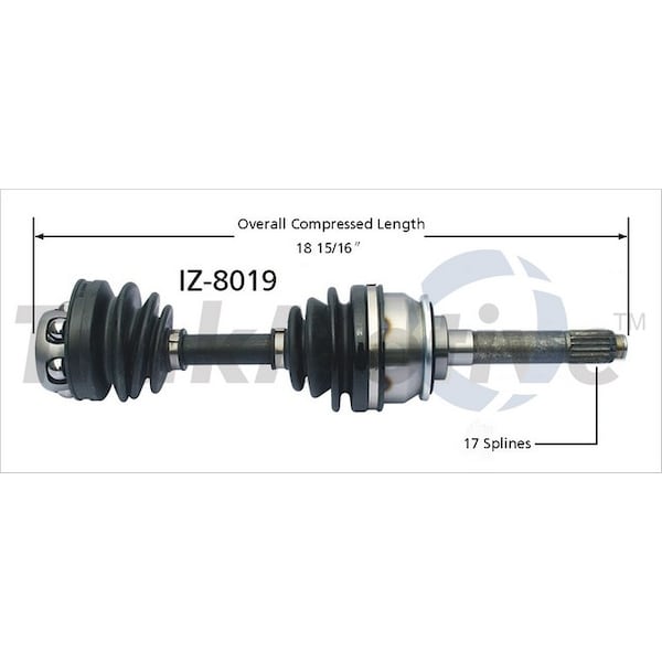 Surtrack Axle Cv Axle Shaft, Iz-8019 IZ-8019 - main